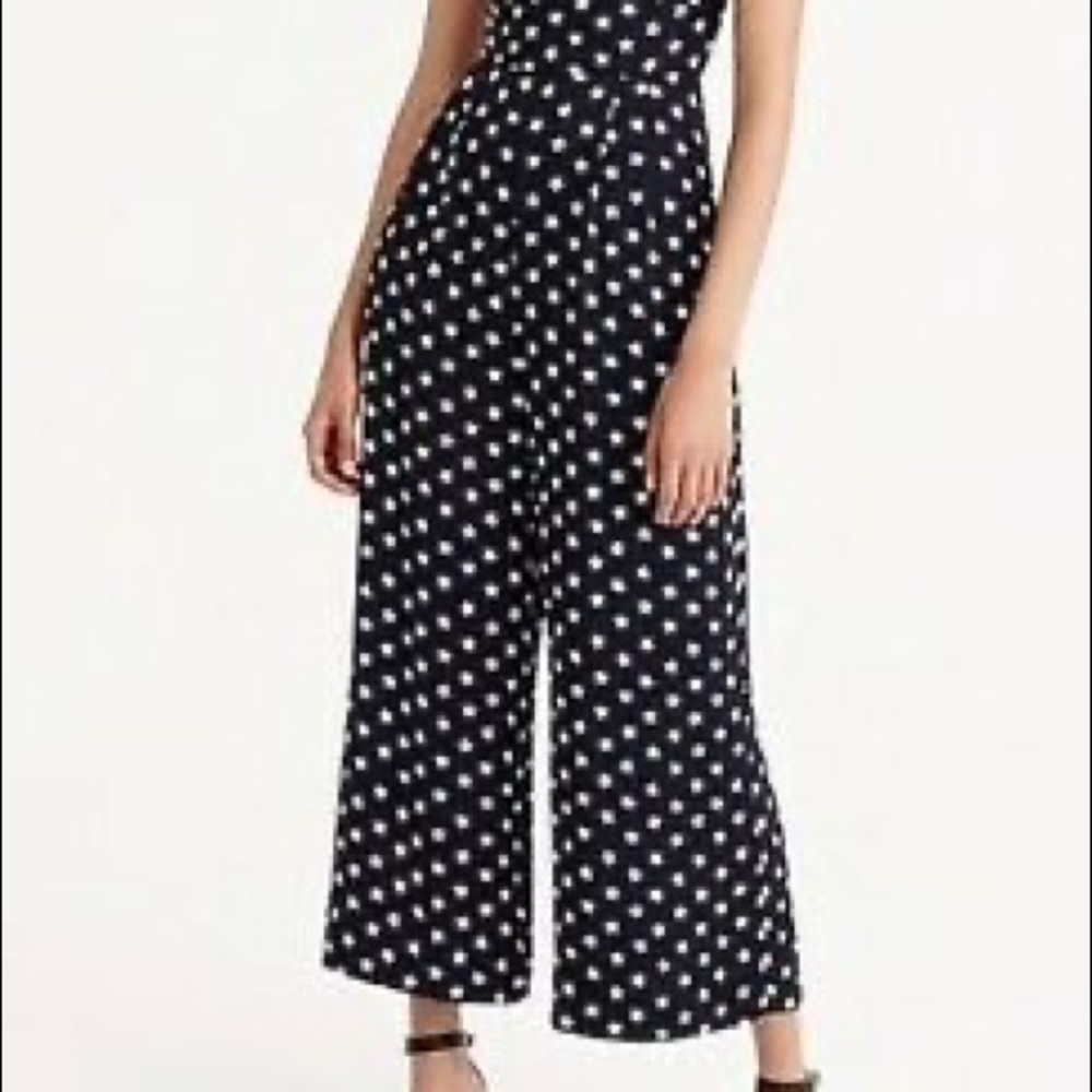 J. Crew wide leg navy jumpsuit - Picture 3 of 11